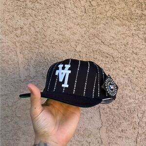 KTH KILL THE HYPE LA BLACK PIN STRIPE LOS ANGELES DODGERS HAT